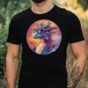 T-Shirt Herren Drache Mit Sonnenbrille Motiv Baumwolle Größe XS Bis 5XL
