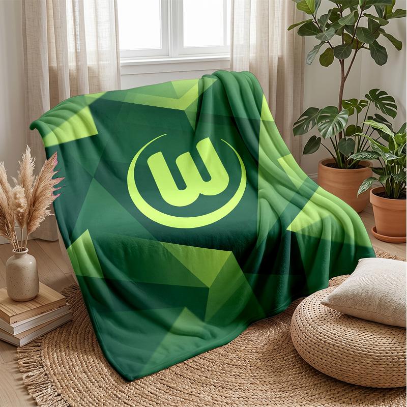 VfL Wolfsburg FC Soft Flannel Fleece Blanket Lightweight Cozy Warm Throw Blanket For Sofa Bed Home Decor