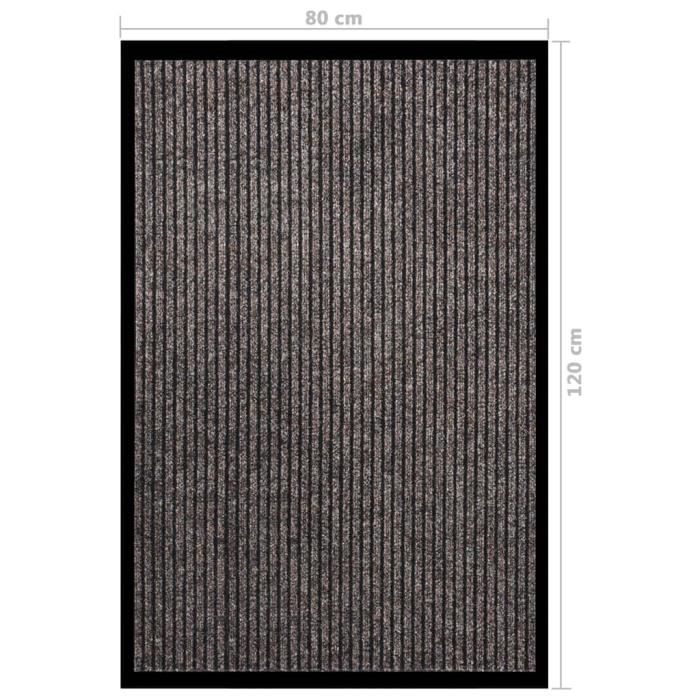 VidaXL Paillasson rayé Beige 80x120 cm