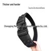 Men's Black Nylon Tactical Belt with Alloy Buckle - Braided for Security, Suitable for Outdoor Training and Duty Activities.