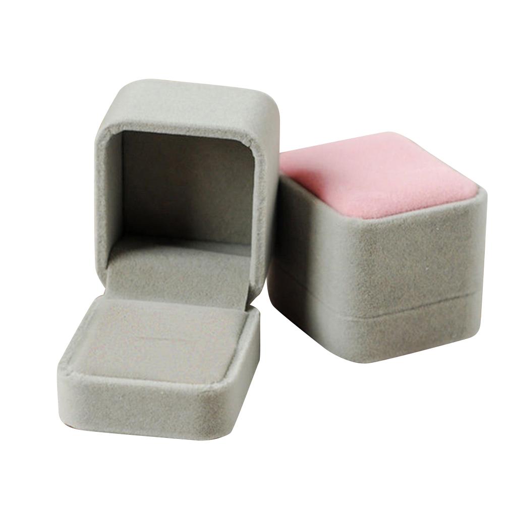 Regalo per scatola aperta con coperchio quadrato per esposizione di anelli per orecchini alla moda