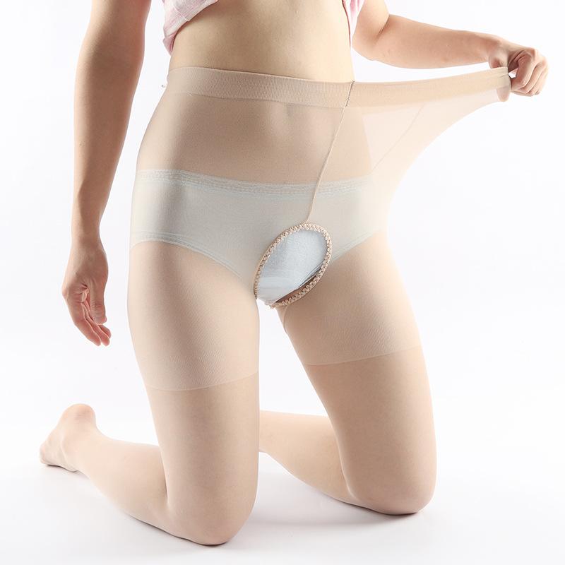 Stockings For Women Ultra-Thin Open Crotch Anti-Hook Pantyhose Transparent Seamless Sockings Ultra Elastic See-Through Underwear