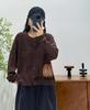 25-Year Loose Casual Korean Academic Style Cotton Sweater Top, Long Sleeve Design