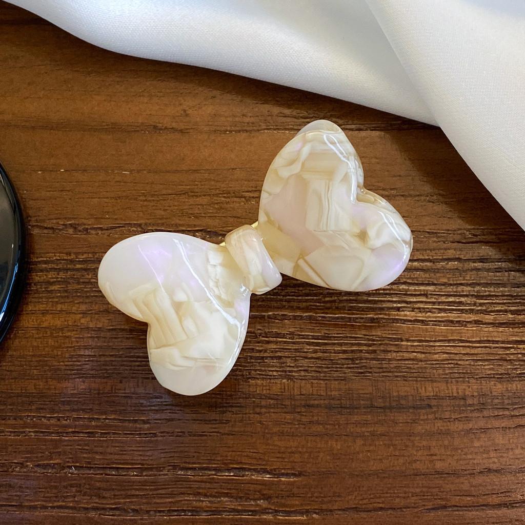 Adorable Multi-color Heart Bow Hair Clip For Women Stylish And Versatile Accessories