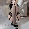 Sex stockings Sexy stockings Stockings with nightclub dancing suspender integrated socks Pure lace contrasting color stockings
