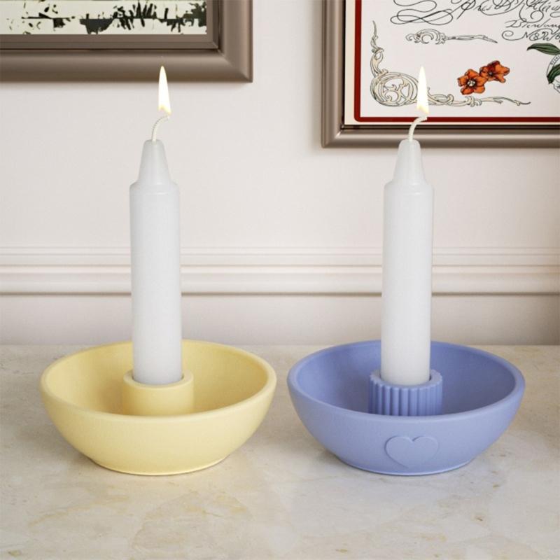 Bowl Shape Candlestick Silicone Molds for Epoxy Resin Pillar Candle Holder Tealight Holder Home Party Decoration