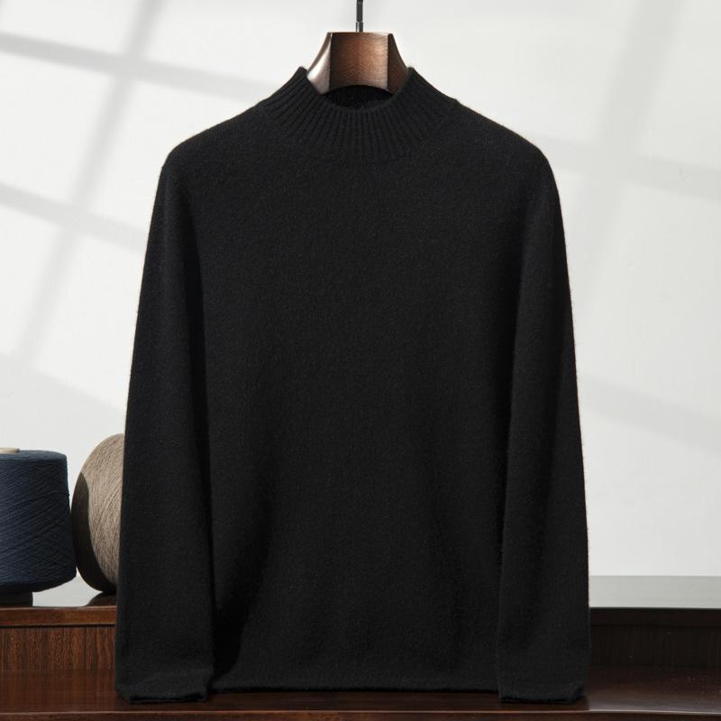 New Thickened Semi-turtleneck Cashmere Shirt Knitted Loose Top Sweater
