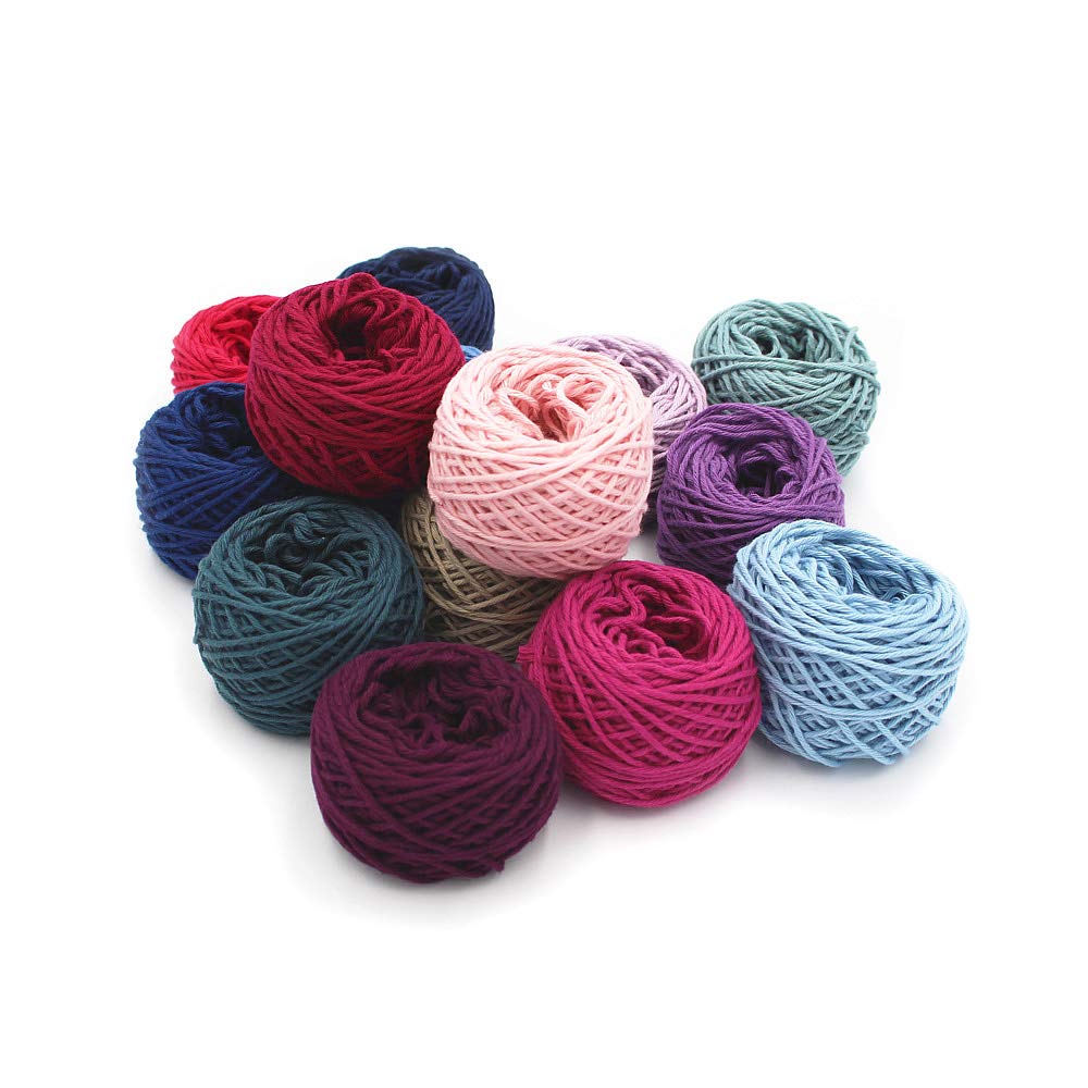 Original Cotton Set 10g Small Roll x 14 Colors 14-Color No.3 - 100% Cotton,