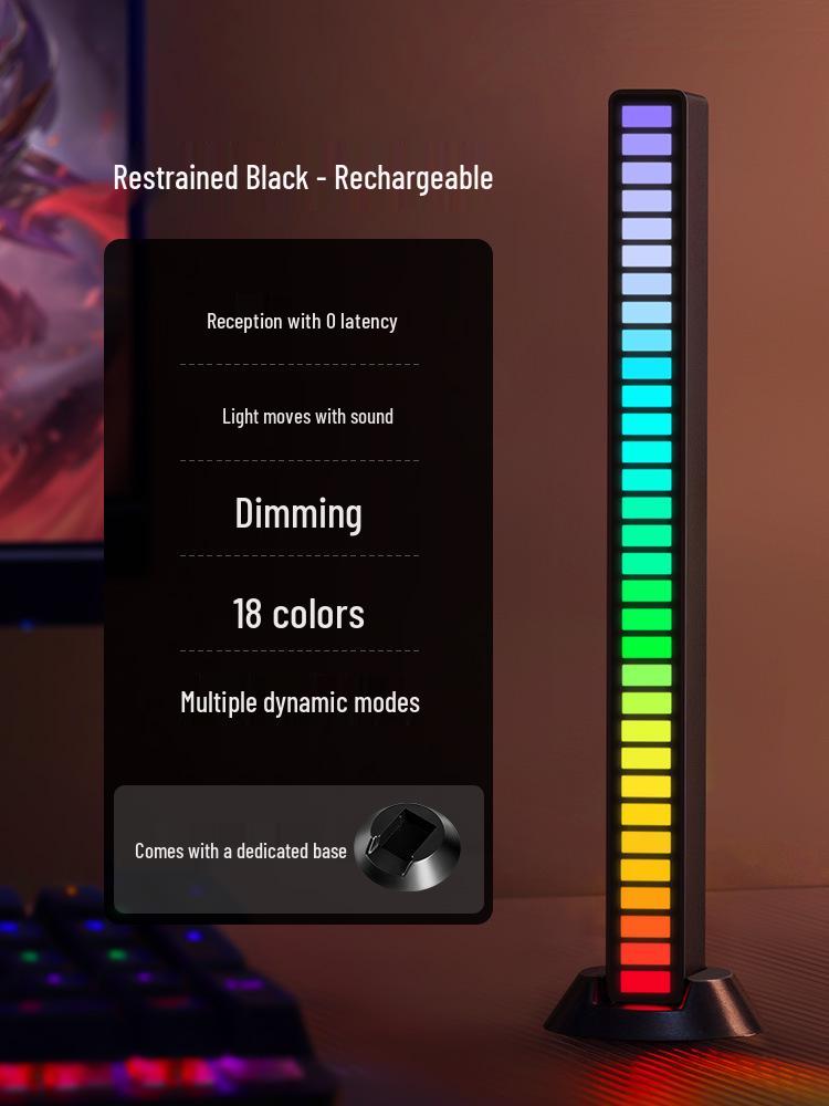 Sound-Activated RGB Rhythm Light: E-sports Desktop Speaker & Music Decoration