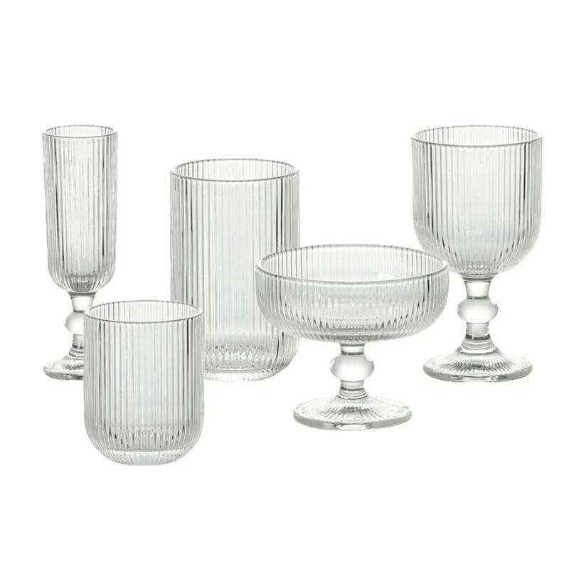 Shangqi Ribbed Glass Goblet
