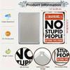 No Stupid People Beyond This Point Tin Sign Funny Office Game Room Wall Decor 8x12 Inch Metal Plaque