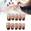 New Year's Handcrafted Nail Art With Gentle Aurora Rhinestones For Ladies
