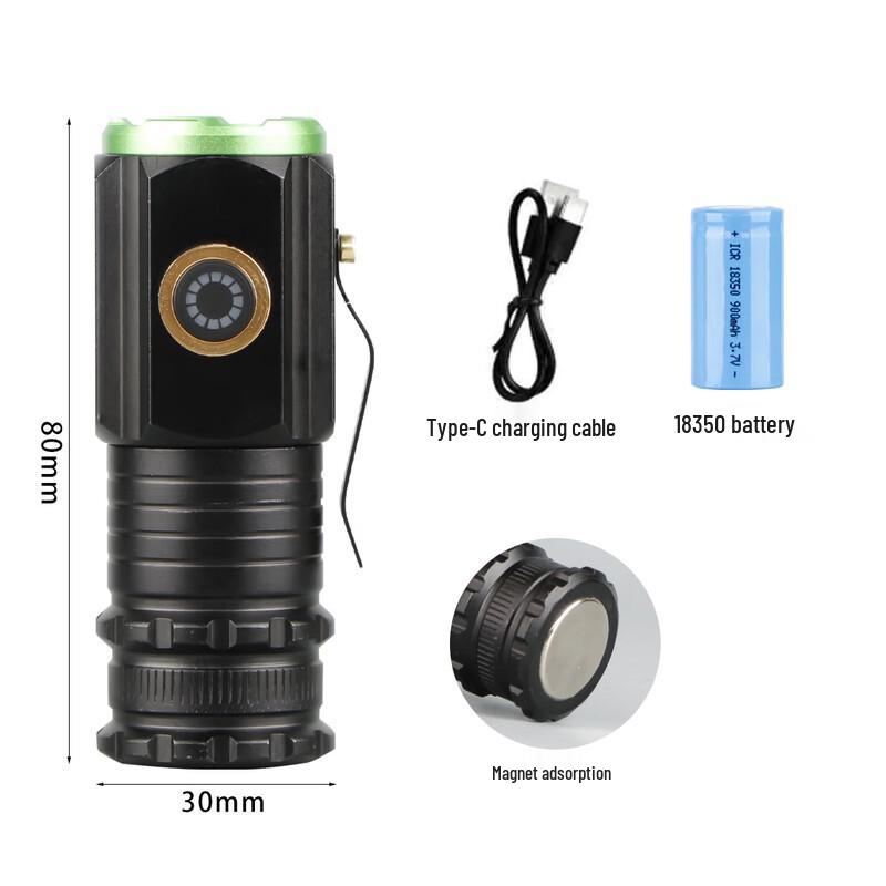 NuFeng Outdoor Super Bright Mini Three-Eye Flashlight