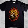 Leopard 8 Ball Tattoo Tshirt,Gift For Pool Player,Western Graphic Tee,Billard Shirt,Trendy Shirt,Absurd Shirt,Urban Clothing