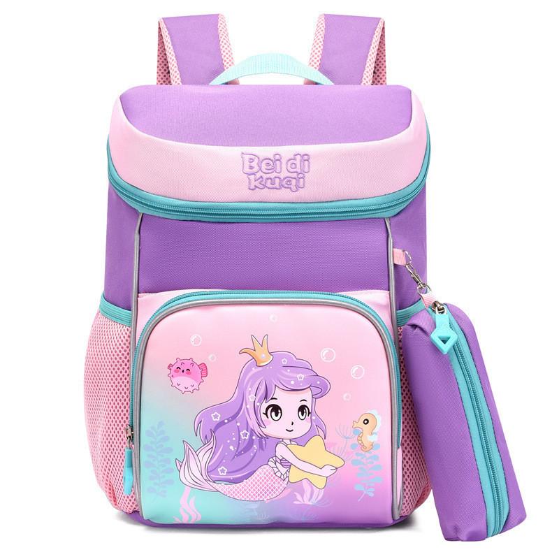 Adorable Nylon Canvas Cartoon Kids Backpack For Boys And Girls School Bag In Fun Colors