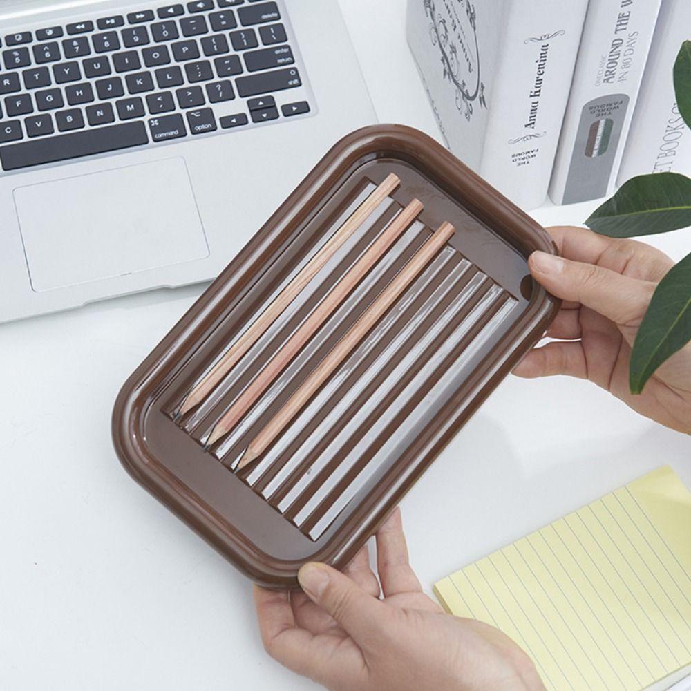 

Desktop Storage Desktop Pen Display Tray Stationery Case Desk Pencil Organizer Home Room A