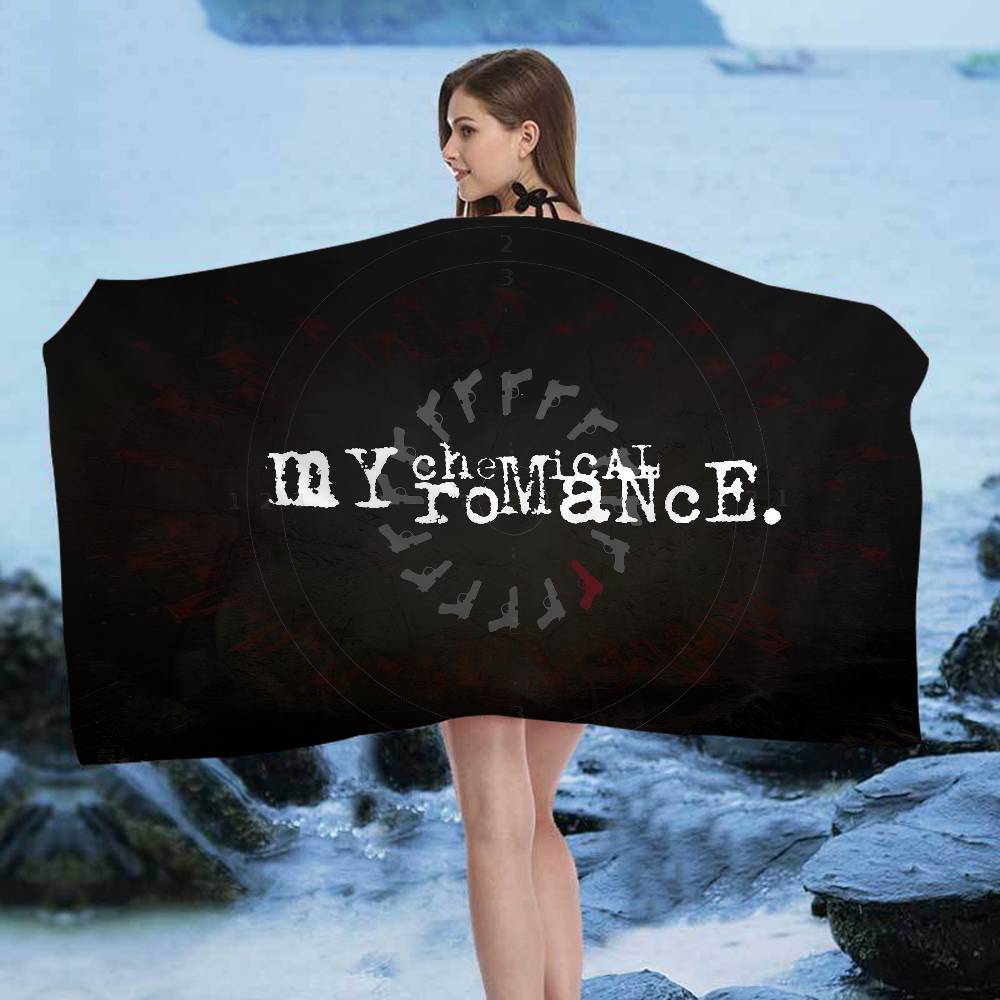 Classic Band M-My C-Chemical R-Romance Microfiber Printed Beach Towel Mountain Climbing Yoga Beach Swimming Running Absorbent