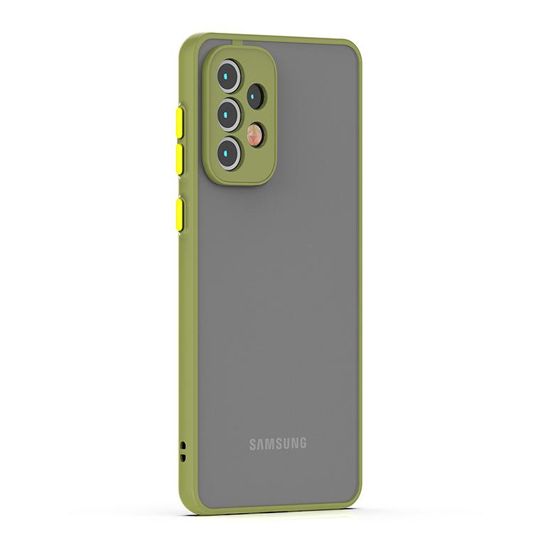 

Чехол Fundas Shockproof Armor Matte для Samsung Galaxy A13 A23 A33 A53 A73 A32 A52 A72, силиконовый бампер, прозрачный жесткий чехол для ПК A13 (5G) чай зеленый