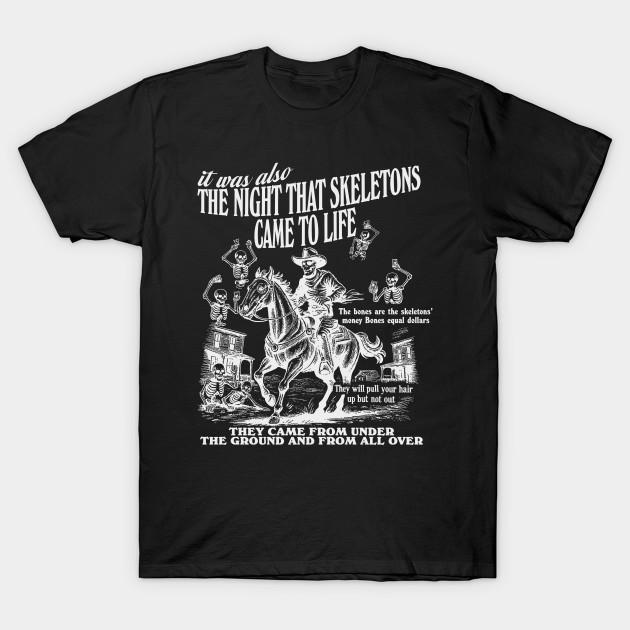 

Men Black Print T-shirt Skeleton I Think You Should Leave Night The Skeletons Came To Life Shirt, Vintage 90S No-Cut Transfer Paper Print Cotton Tshir 4XL чорний
