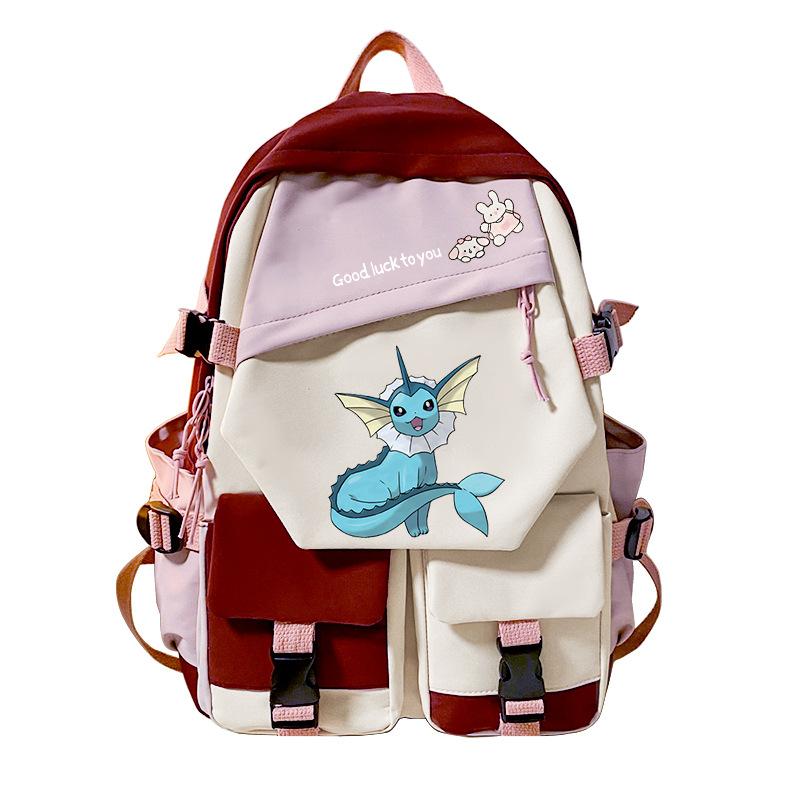 Pokemon Pokémon Elf Peripheral Printing Casual Backpack Elementary and Secondary School Students Large Capacity Backpack