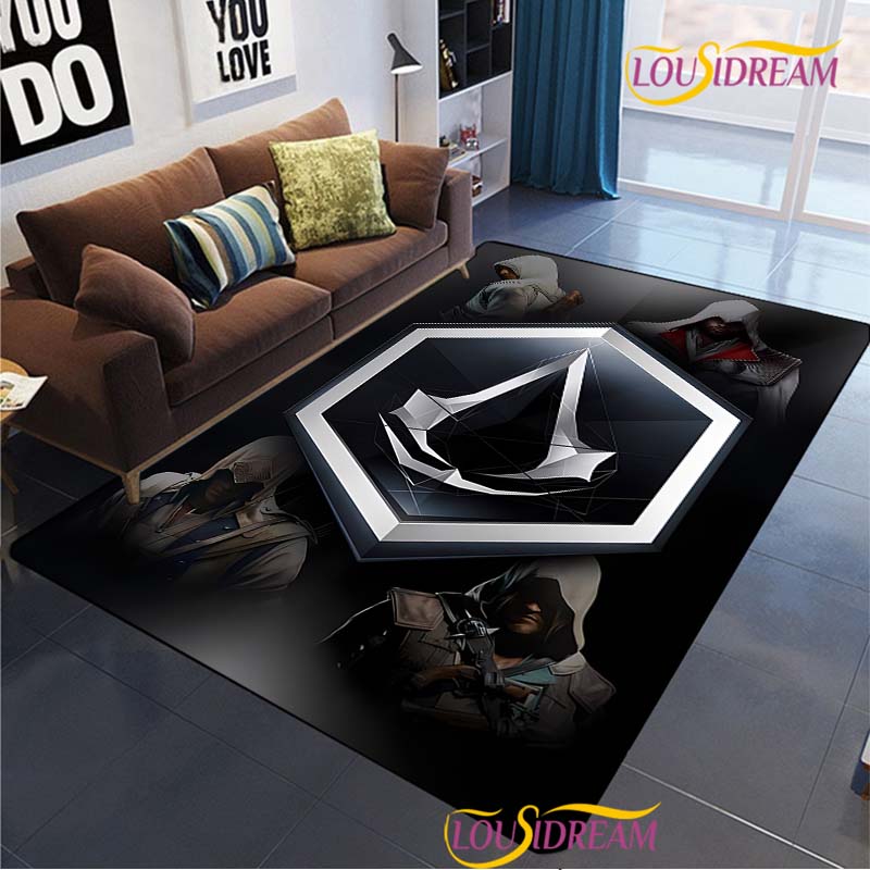Game Ass Creed Carpet for Living Room Bedroom Rug Table Kids Kitchen Door Unslip Floor Mat Birthday gift photography props Rug