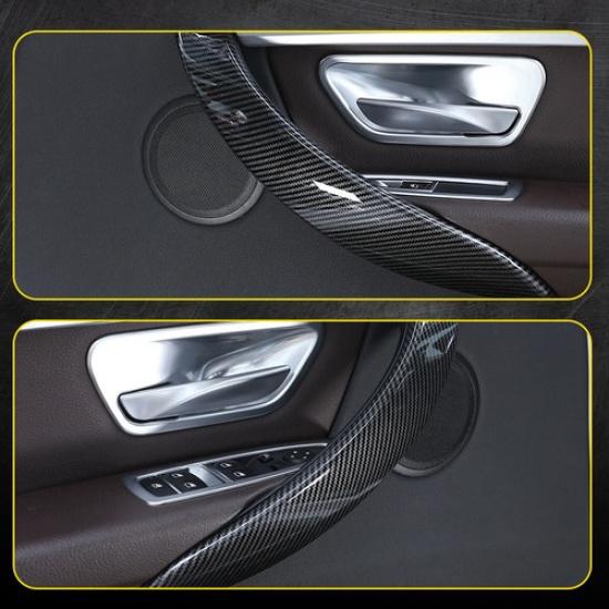 2X Trim ide Door Handle Carbon Fiber For BMW 3 Series F30 F31 2013-2018 EXV