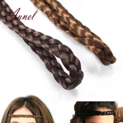 Lady Headwear Hairband Twisted Braid Hair Band Elastic Braided Headband Bohemian