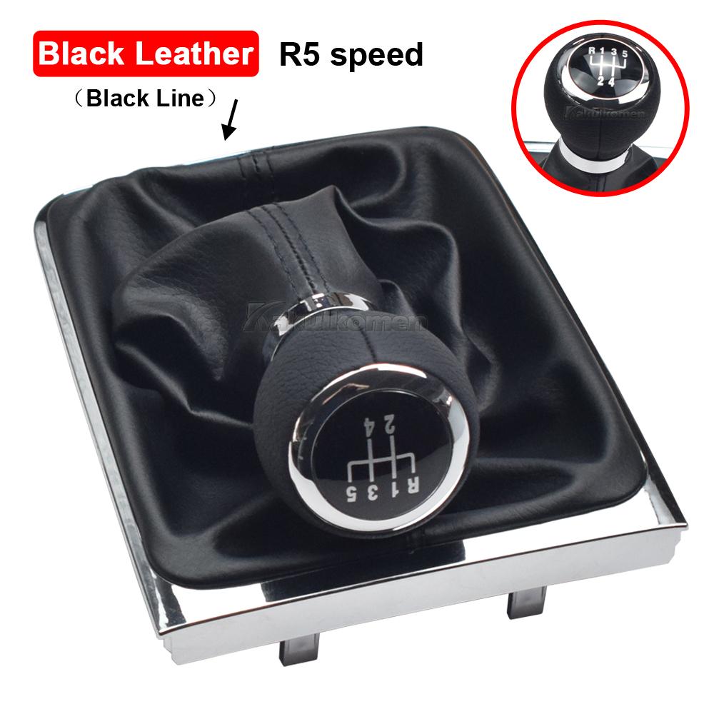 New Durable Car-Styling 5 / 6 Speed Gear Stick Lever Shift Knob With PU Leather Boot For VW Passat B7 2011 2012 2013 2014 2015
