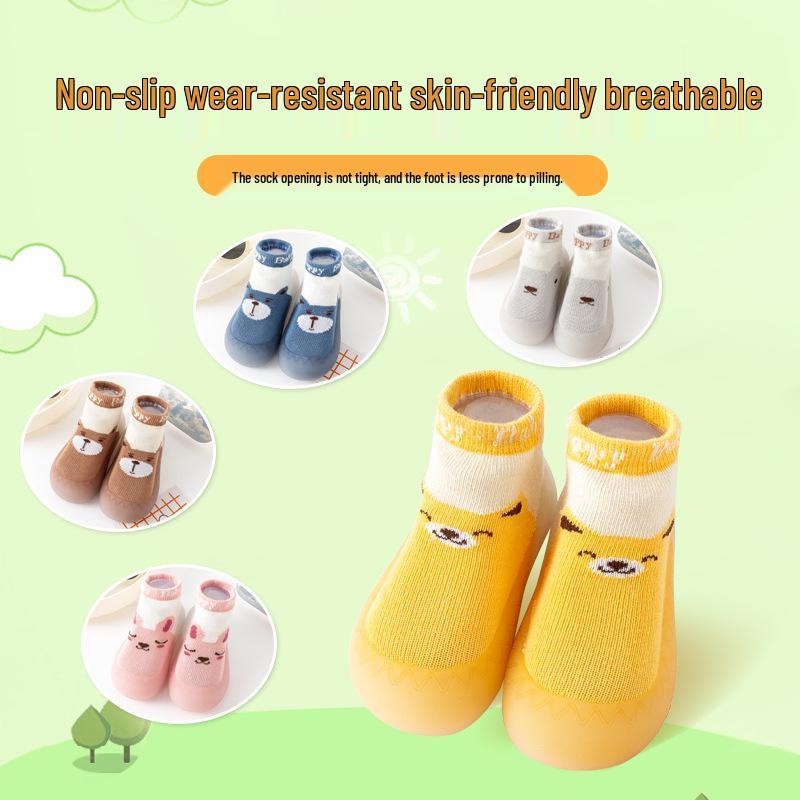 New Baby Cartoon Animal Non-slip Indoor Walker Socks Shoes for Spring & Autumn