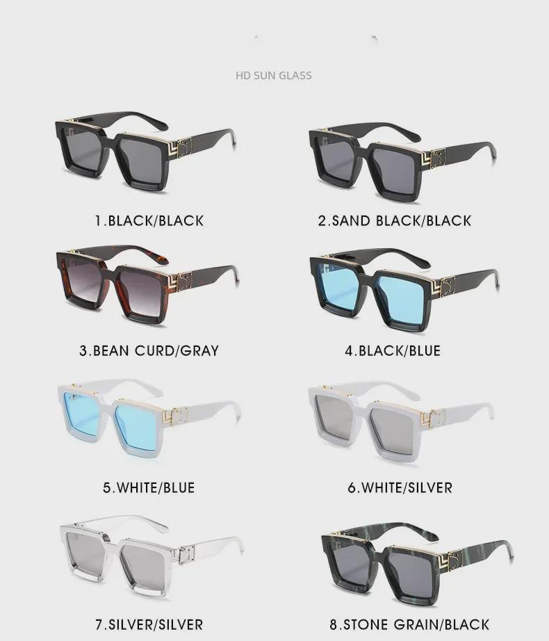 New Cross-Border Large Square Frame Sunglasses for Men & Women - Fashionable Street Style