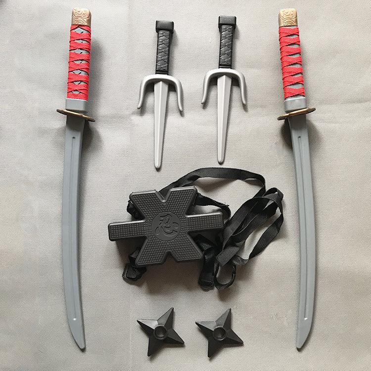 7-Piece Samurai & Ninja Toy Set: Swords, Daggers, Deadpool Cosplay Props