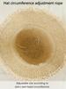 Summer Lace Brim Straw Hat Handmade Weave Hollow Foldable Sun Panama Casual UV Sunscreen Beach Cap Korea Fashion Foldable Bucket