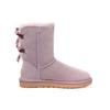 UGG Bailey Bow Ii Warm And Durable Short Mid-Calf Snow Boots Women boots Pink Purple 1016225-SHAD