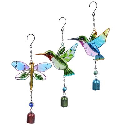 Campanello a vento a forma di uccello per parete, finestra, porta, campana a vento, ornamenti appesi