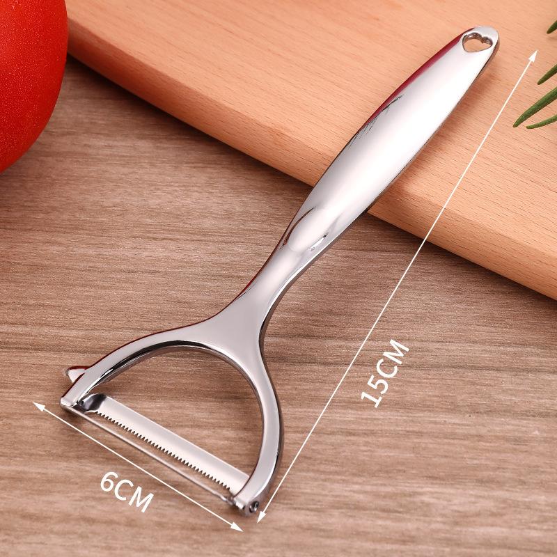 Multi-functional Peeler, Scraper, Grater, Stainless Steel Household Double-head Planer, Zinc Alloy Fruit Peeler