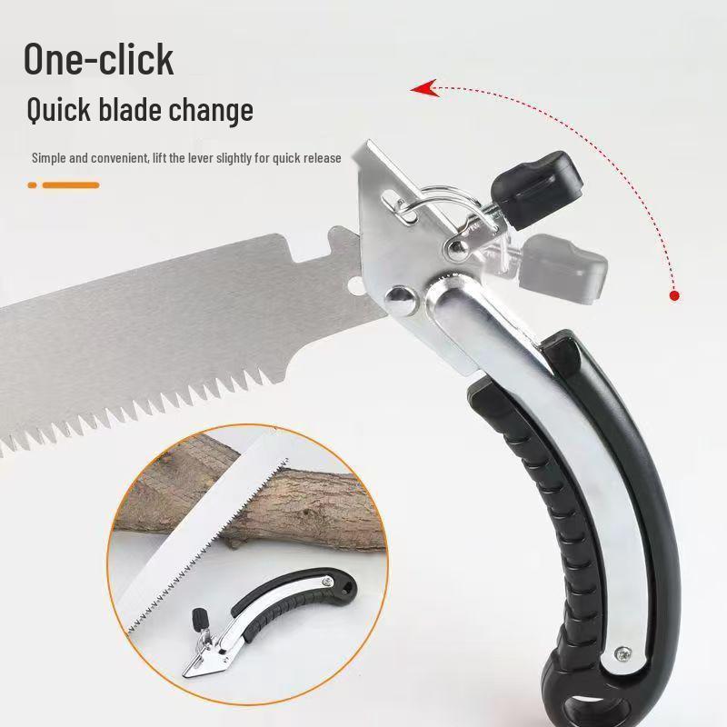 Cross 350 Portable Hand Saw with High-Temperature Quenched, Three-Sided Teeth for Outdoor Garden Trimming and Felling