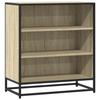 VidaXL Buffet chêne sonoma 68x35x76 cm bois d'ingénierie et métal, armoire de rangement, meuble d'entrée, meuble d'appoint 848975