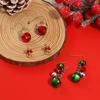 2026 new Christmas three-piece combination earrings set wholesale, creative Christmas red and green bell stud earrings