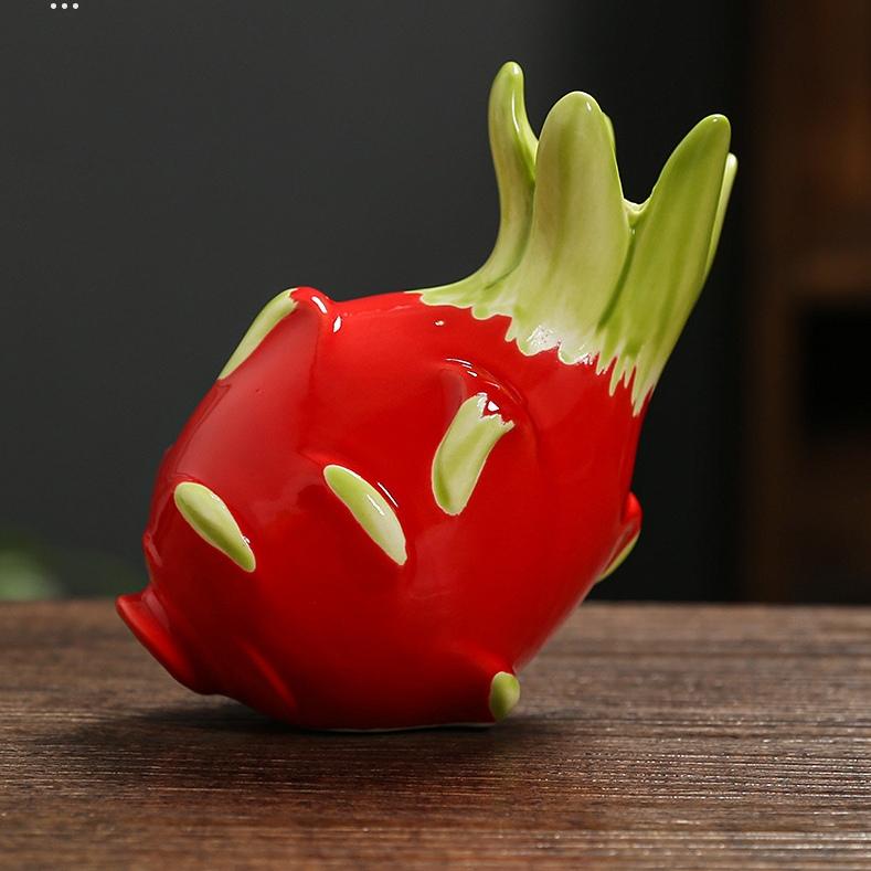 

Pitaya Ceramic Planter | Self-Watering Glass Vase | Desktop Herb Garden Kit for Lucky Plants Home decor Housewarming gift