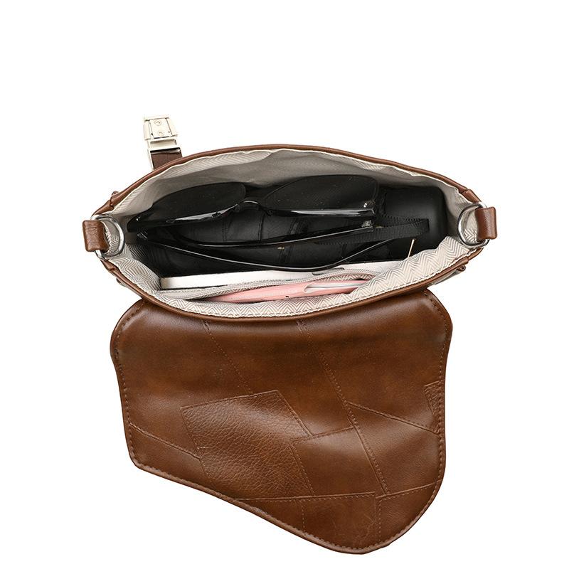 Versatile and Patchwork Mom Bag Fashionable Simple and Elegant Single-shoulder Crossbody Bag