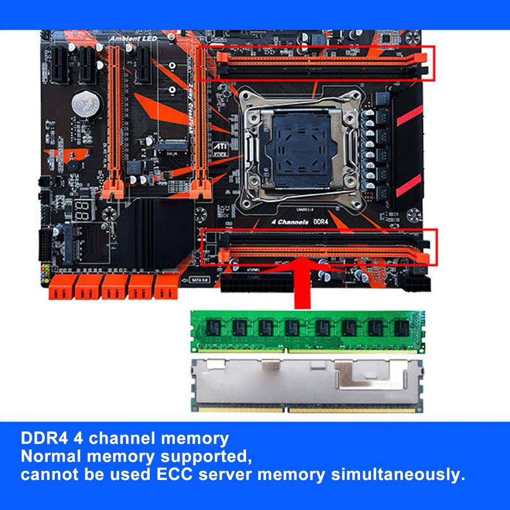 Základní deska Dpofirs X99 CPU LGA E5 2620 V3 Základní deska CPU podporuje DDR4 WiFi a gigabitovou síťovou kartu pro stolní počítač Combo, sada 2011-3, 4-kanálová