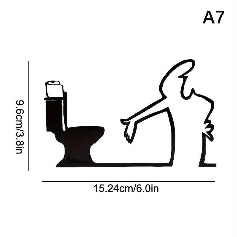 Minimalist Line Art Stickers Door Sticker Bedroom, Kitchen, Bathroom Sign Cartoon Character Design Home Decoration