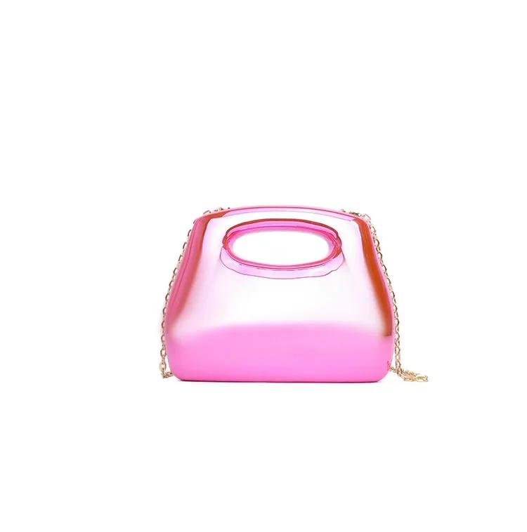 Hot Selling Solid Color Acrylic Hasp Sweet Handbag Versatile Fashion Shoulder Bag Soft Simple Trendy Western Style Crossbody Bag