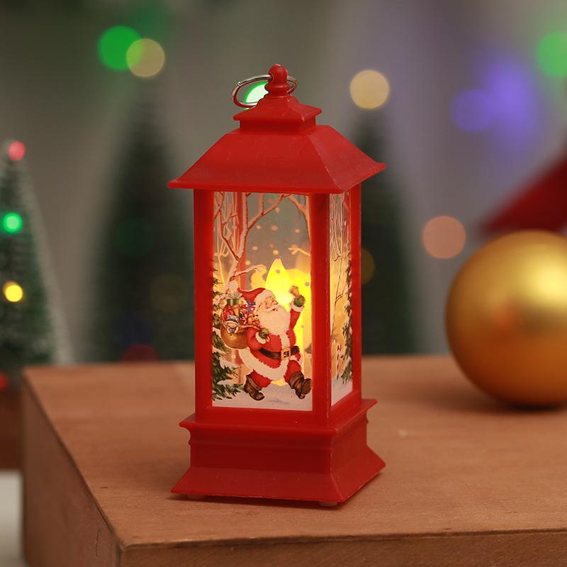 Santa Claus Christmas Lantern Candle Holder Night Light