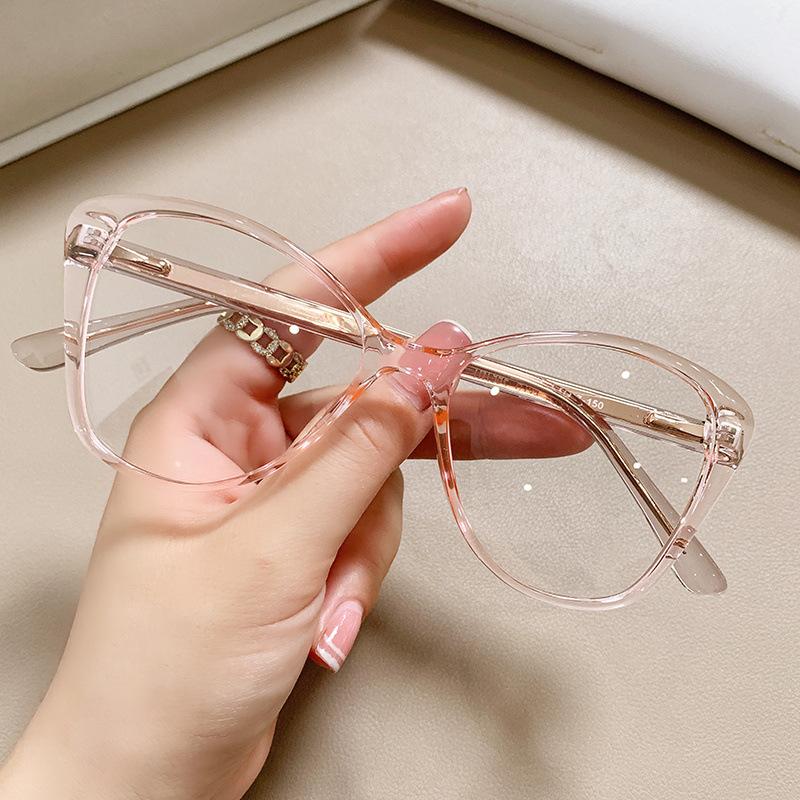 

New Green Cat Eye Blue Light Blocking Glasses Frame TR90 Luxury Oversized Presbyopic Eyeglasses Popular Reading Glasses +2.25 +4 0