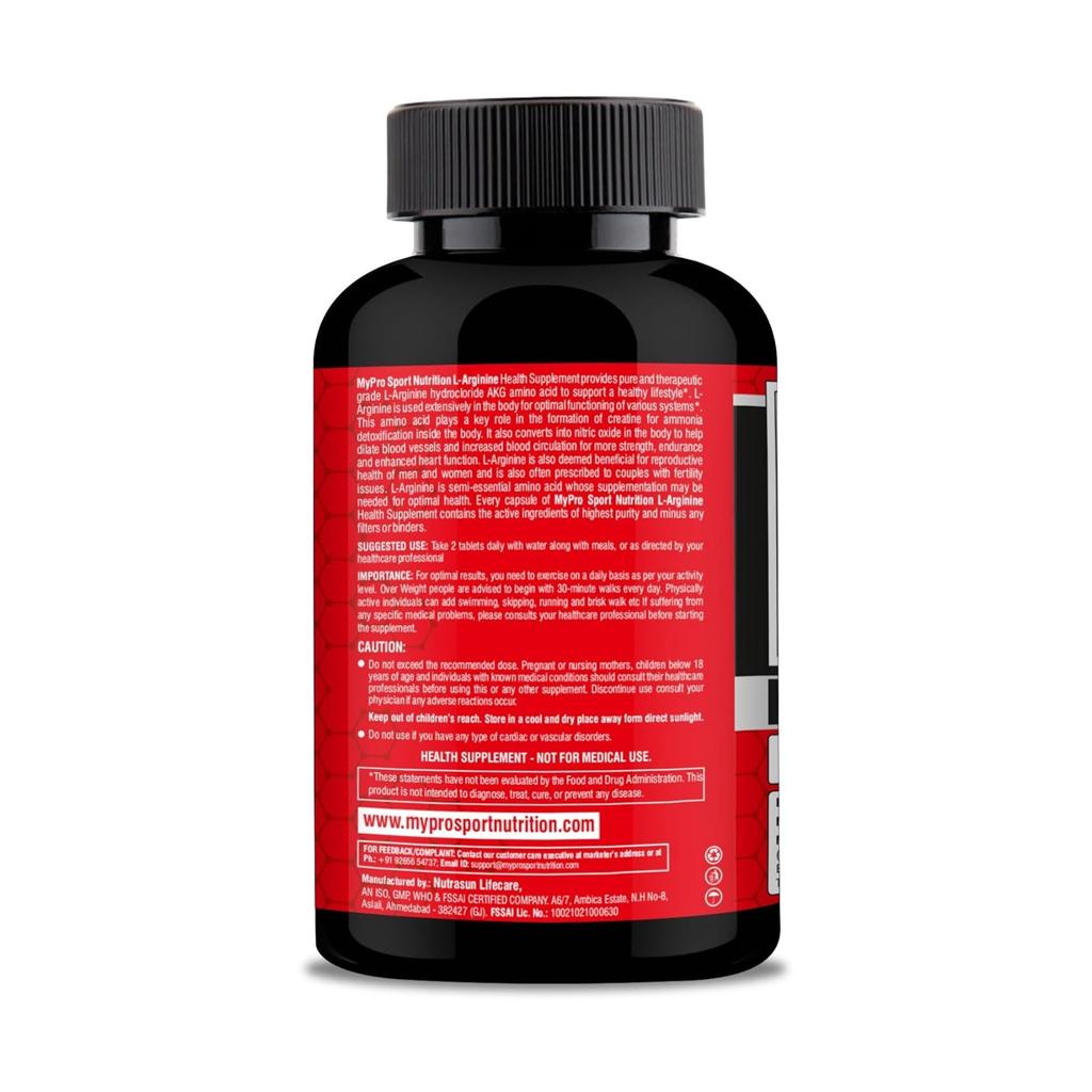 Л-Аргинин (60 таб, 1000 мг), L-Arginine Maximum Strength, Mypro Sport Nutrition