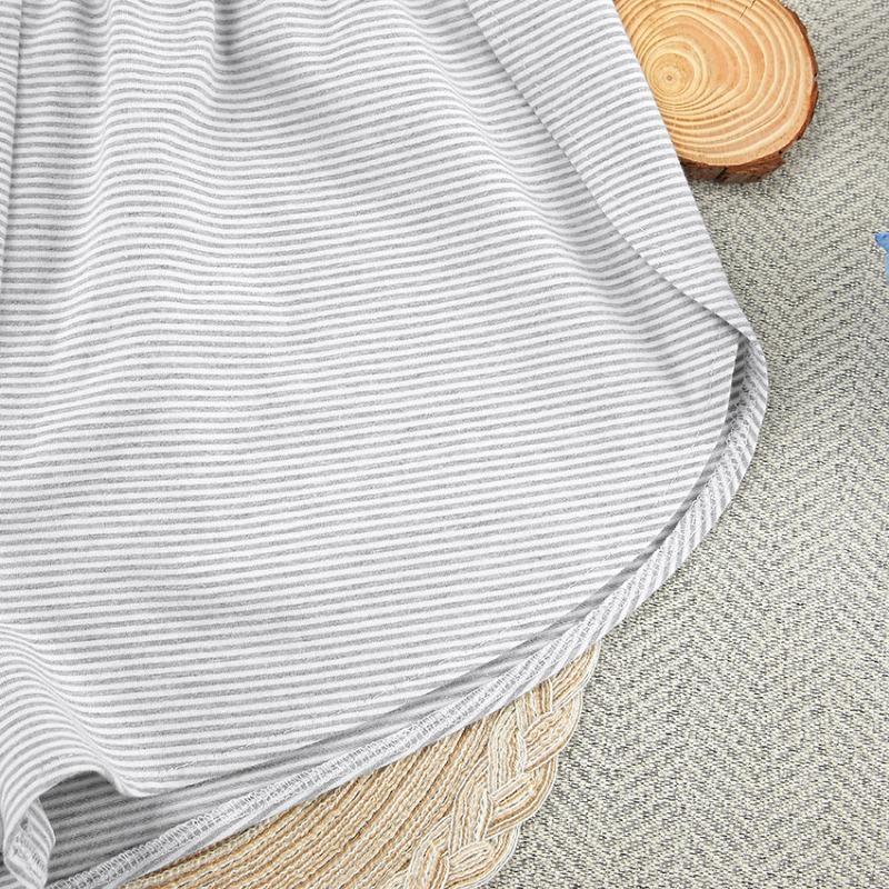 Pigiama a righe da donna Set T-shirt a maniche corte e pantaloncini Indumenti da notte Set da 2 pezzi per donna Casa Casual Ampio Girocollo Pigiama