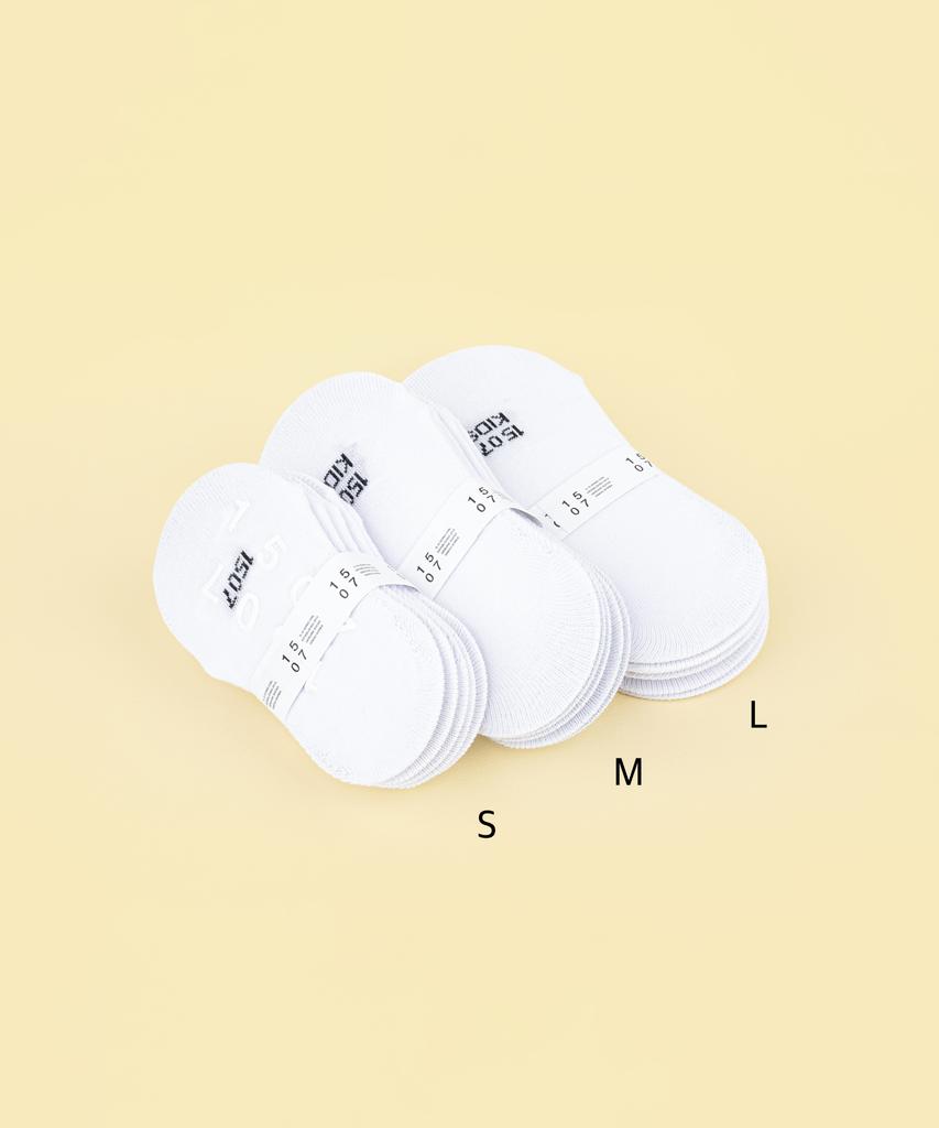 Ilogongchil [5Pack] 1507 Kids Hidden Socks - White/Snow White/Black