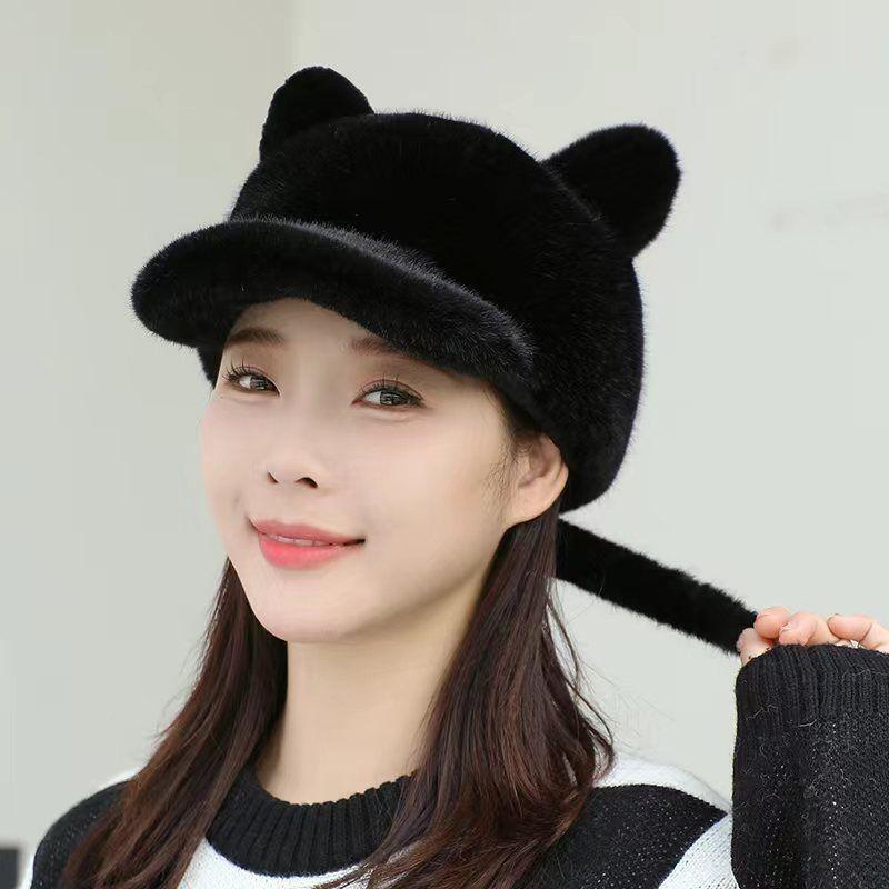 

New Women s Winter Hat Internet Celebrity Hat Fashion High Sense Imitation Fur Hat