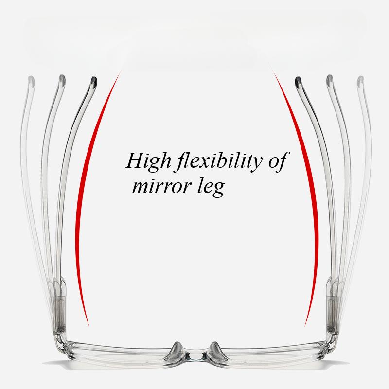 New Ultralight Reading Glasses Anti Blue Light Rectangle Black Frame Presbyopic Hyperopia Eyewear for Computer